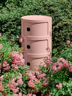 Sale Kartell Caisson design 3 modules Componibili Bio Vieux rose, mat