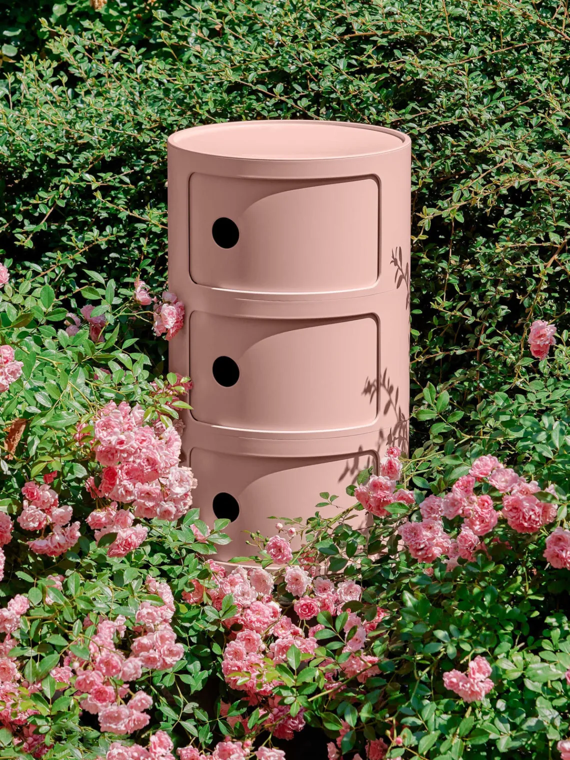 Sale Kartell Caisson design 3 modules Componibili Bio Vieux rose, mat