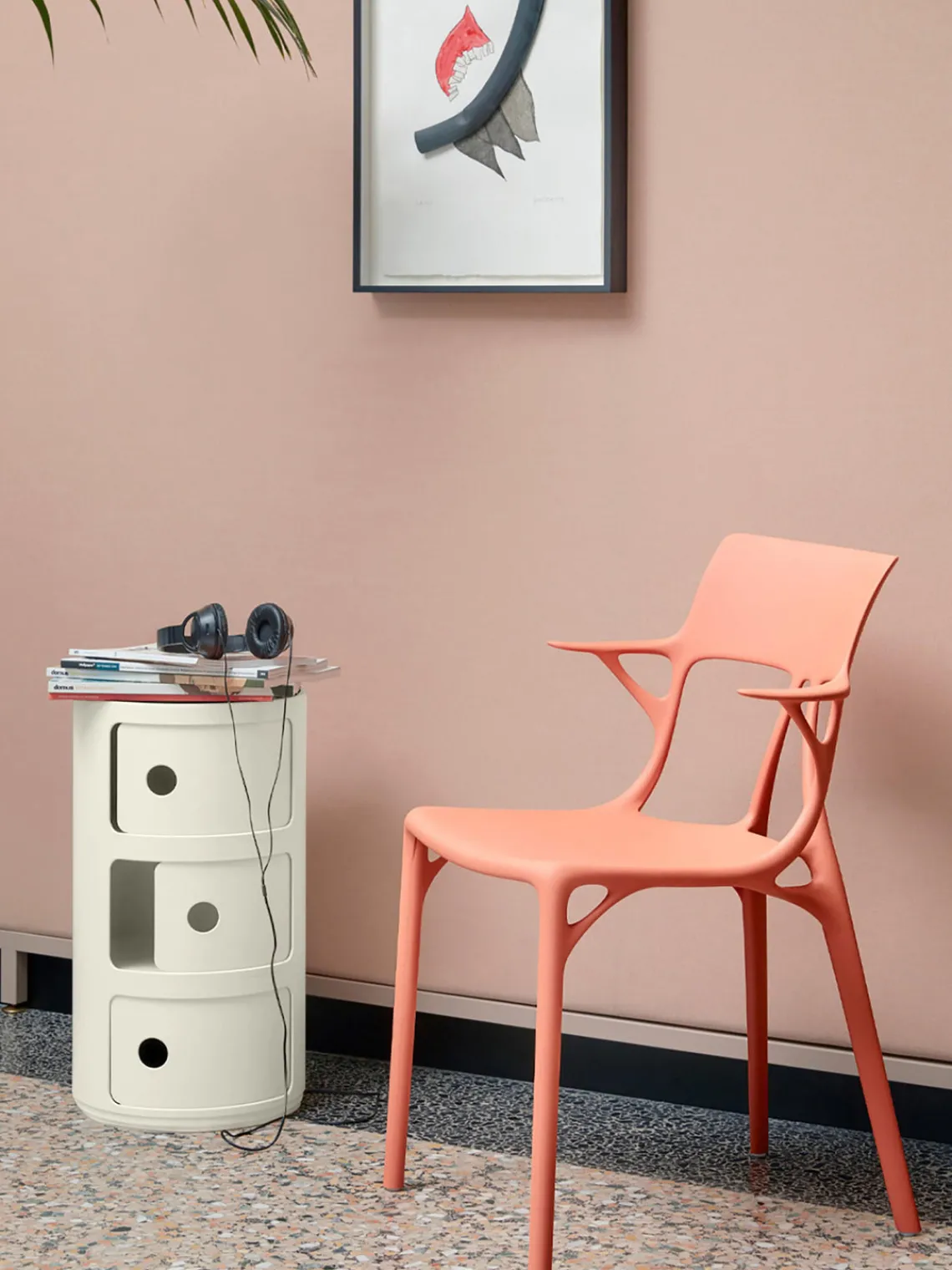 Clearance Kartell Caisson design 3 modules Componibili Beige, mat