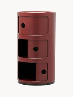 Discount Kartell Caisson design 3 modules Componibili Lie de vin, haute brillance