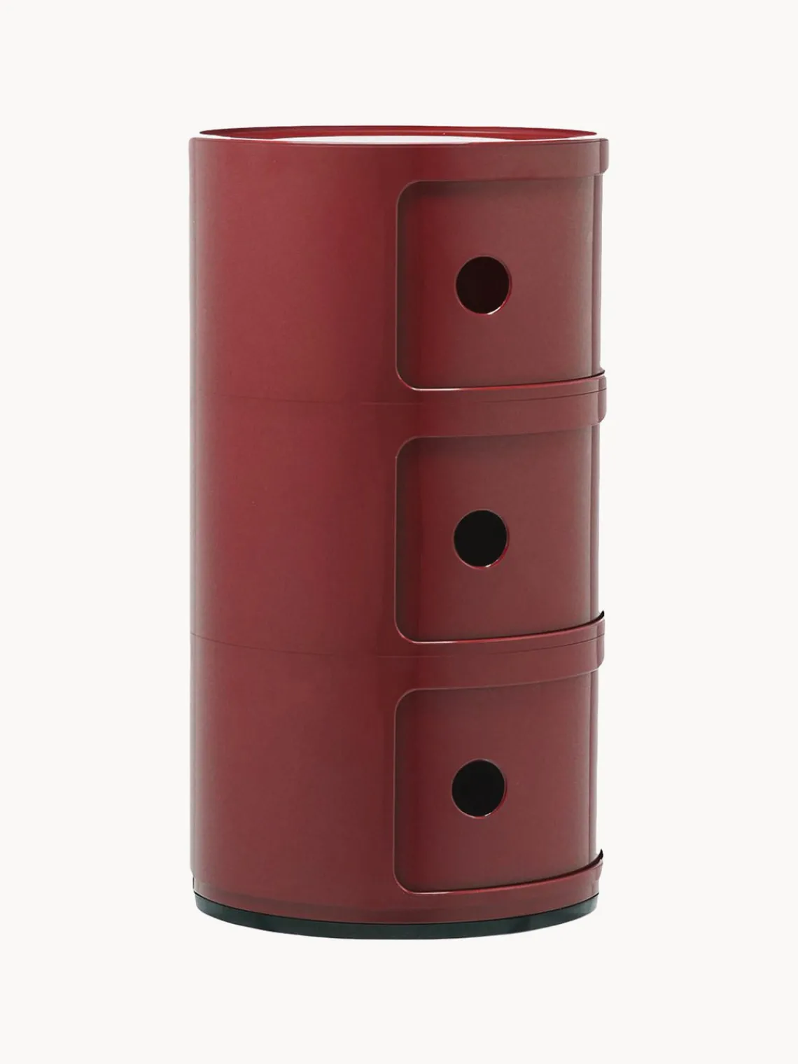 Discount Kartell Caisson design 3 modules Componibili Lie de vin, haute brillance