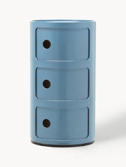 Hot Kartell Caisson design 3 modules Componibili Bleu ciel, haute brillance