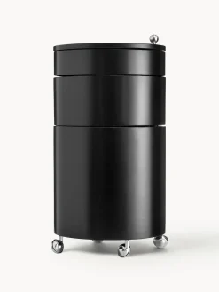 Best Verpan Caisson roulant rond Barboy, design Verner Panton Noir, mat