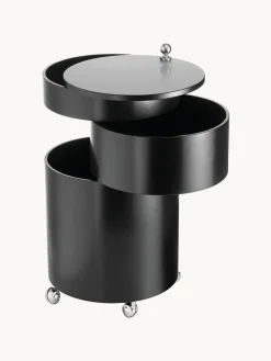 Best Verpan Caisson roulant rond Barboy, design Verner Panton Noir, mat