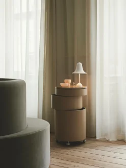 Discount Verpan Caisson roulant rond Barboy, design Verner Panton Beige, mat
