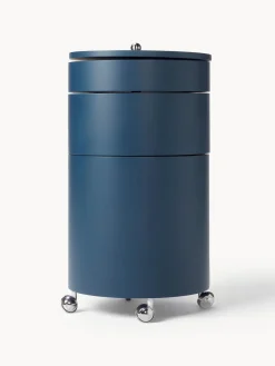 Fashion Verpan Caisson roulant rond Barboy, design Verner Panton Bleu pétrole, mat