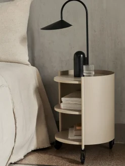 Best ferm LIVING Caisson roulant rond Eve Beige clair, mat
