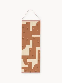 New Broste Copenhagen Calendrier de Noël en coton Karla Brun clair, blanc crème