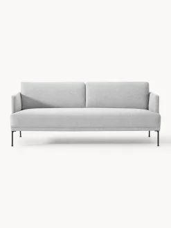 Best Westwing Collection Canapé 3 places Fluente Tissu gris clair