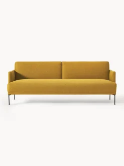 Best Westwing Collection Canapé convertible 3 places Fluente Tissu ocre