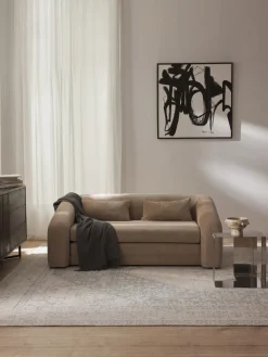 Best Westwing Collection Canapé convertible 2 places Eliot Tissu beige