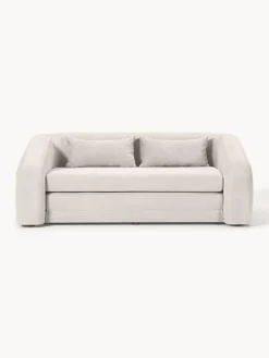 Best Westwing Collection Canapé convertible 2 places Eliot Tissu blanc crème