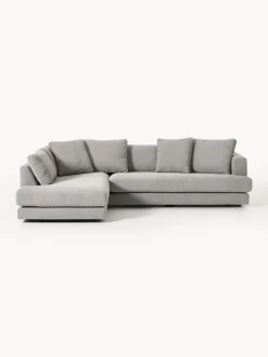 Best Westwing Collection Canapé d'angle en bouclette Tribeca Bouclette grise