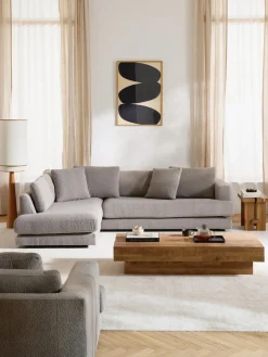 Best Westwing Collection Canapé d'angle en bouclette Tribeca Bouclette grise