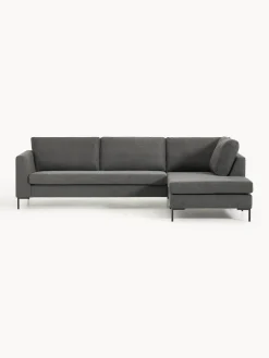 Best Westwing Collection Canapé d'angle Luna Tissu anthracite