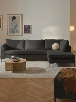 Best Westwing Collection Canapé d'angle Luna Tissu anthracite