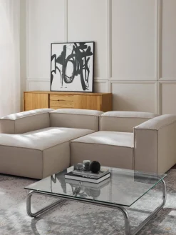 Best Westwing Collection Canapé d'angle modulable Lennon Tissu blanc cassé