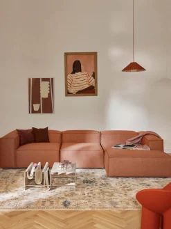 Best Westwing Collection Canapé d'angle modulable Lennon Tissu terracotta