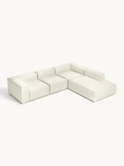 Best Westwing Collection Canapé d'angle XL modulable Lennon Tissu blanc cassé