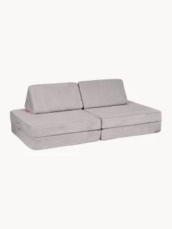 New Funzy Canapé de jeu modulaire en velours côtelé Arktis Velours côtelé gris clair