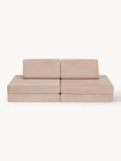 Best Funzy Canapé de jeu modulaire en velours Arktis Velours beige