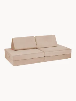 Best Funzy Canapé de jeu modulaire en velours Arktis Velours beige