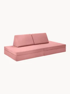 Outlet Funzy Canapé de jeu modulaire en velours Mila Velours vieux rose