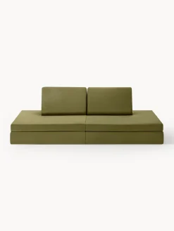 Online Funzy Canapé de jeu modulaire en velours Arktis Velours vert olive