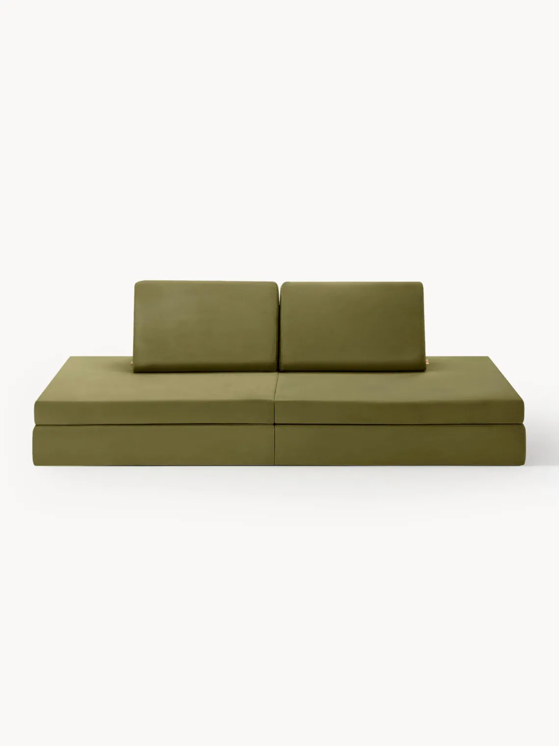 Online Funzy Canapé de jeu modulaire en velours Arktis Velours vert olive