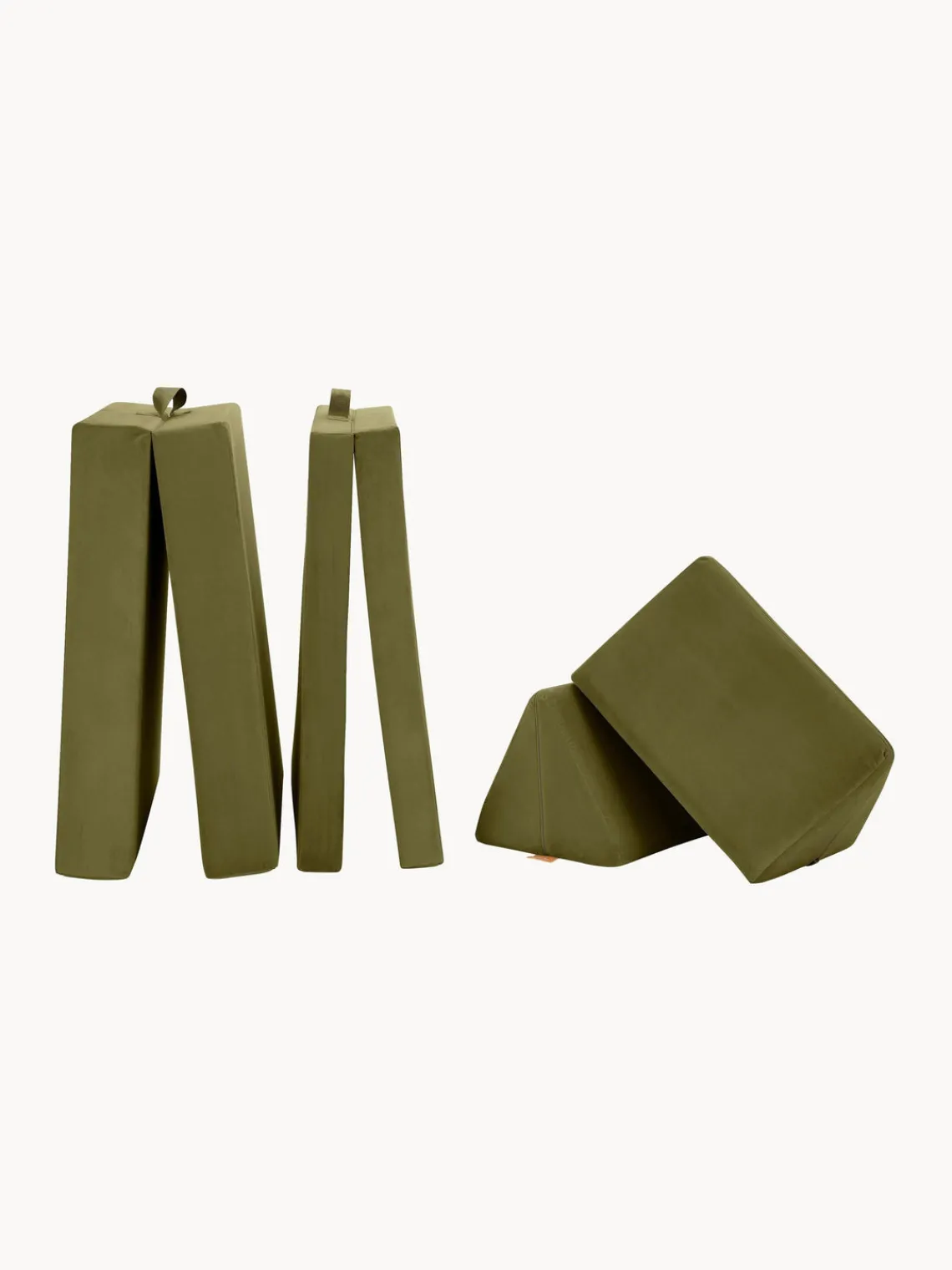 Online Funzy Canapé de jeu modulaire en velours Arktis Velours vert olive
