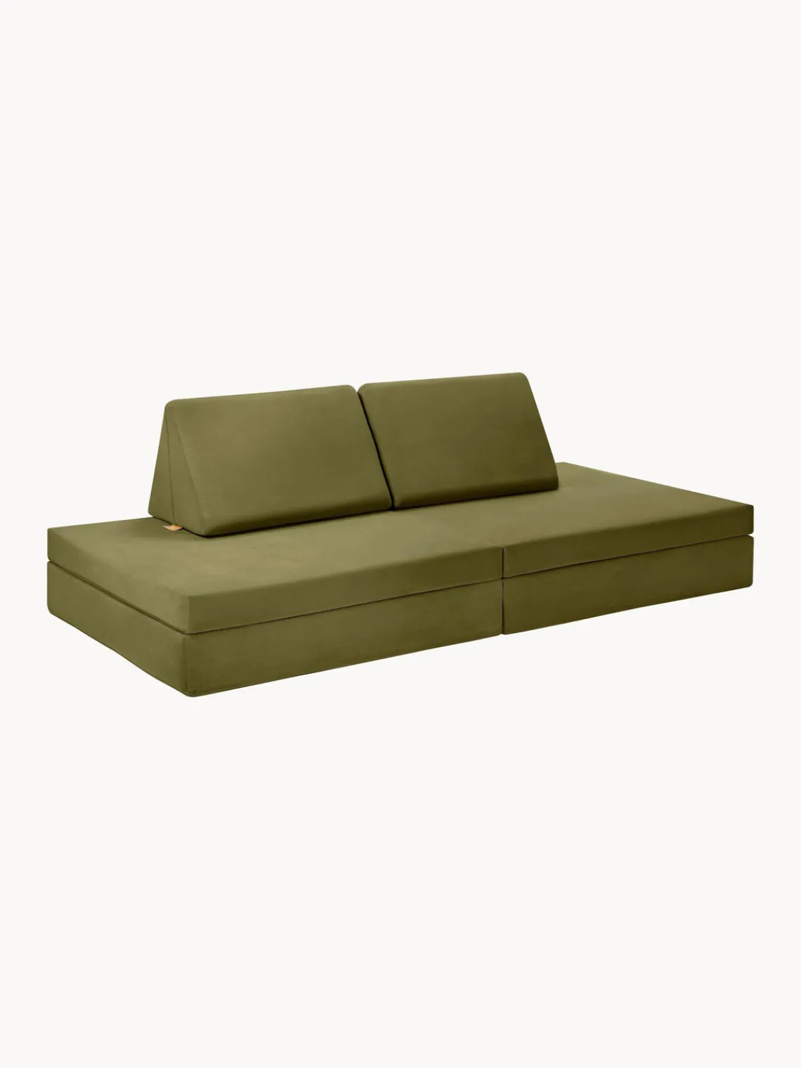 Online Funzy Canapé de jeu modulaire en velours Arktis Velours vert olive
