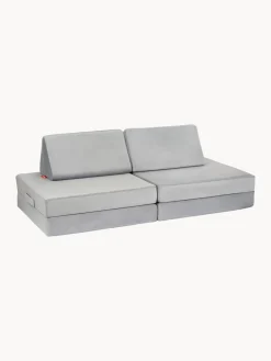 Discount Funzy Canapé de jeu modulaire en velours Arktis Velours gris clair