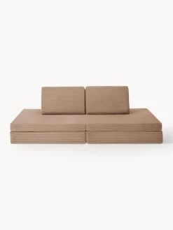 Fashion Funzy Canapé de jeu modulaire en velours côtelé Arktis Velours côtelé beige