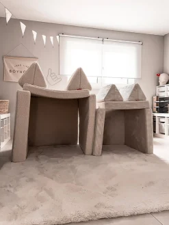 Outlet Funzy Canapé de jeu modulaire en velours côtelé Arktis Velours côtelé beige clair