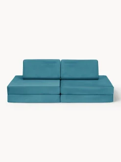 Outlet Funzy Canapé de jeu modulaire en velours Arktis Velours bleu