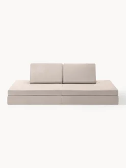 Outlet Funzy Canapé de jeu modulaire en velours Arktis Velours beige clair