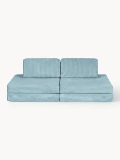 Sale Funzy Canapé de jeu modulaire en velours côtelé Arktis Velours côtelé bleu ciel