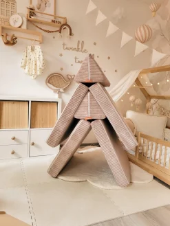 Clearance Funzy Canapé de jeu modulaire en velours côtelé Arktis Velours côtelé rose pâle