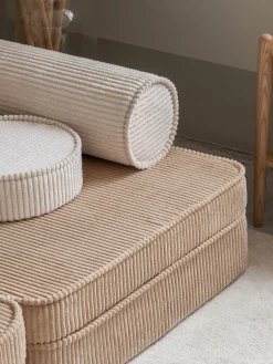 New Wigiwama Canapé de jeu modulaire en velours côtelé pour enfants Sugar Velours côtelé beige, blanc crème