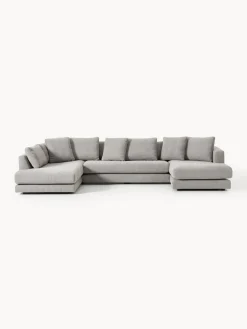 Best Westwing Collection Canapé lounge en bouclette Tribeca Bouclette grise