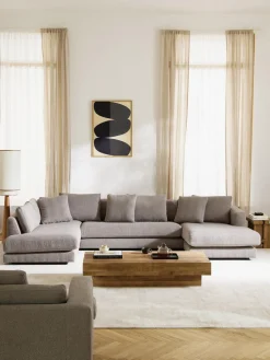 Best Westwing Collection Canapé lounge en bouclette Tribeca Bouclette grise
