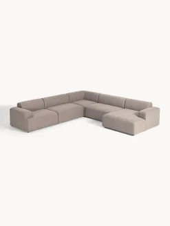 Best Westwing Collection Canapé lounge Melva Tissu taupe