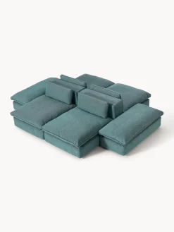Best Westwing Collection Canapé lounge modulable Felix Tissu vert turquoise
