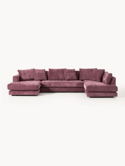 Best Westwing Collection Canapé lounge Tribeca Tissu aubergine