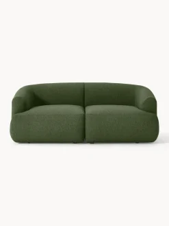 Best Westwing Collection Canapé modulable 2 places en bouclette Sofia Bouclette vert foncé