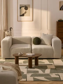 Best Westwing Collection Canapé modulable 3 places en bouclette Lena Bouclette beige clair