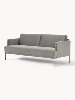 Best Westwing Collection Canapé 3 places en velours Fluente Velours gris