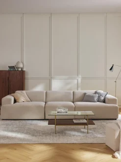 Best Westwing Collection Canapé 4 places Melva Tissu beige clair