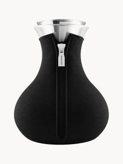 Fashion Eva Solo Carafe en verre borosilicate Cary, 1 L Noir, transparent, argenté