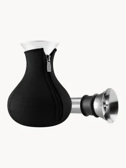 Fashion Eva Solo Carafe en verre borosilicate Cary, 1 L Noir, transparent, argenté